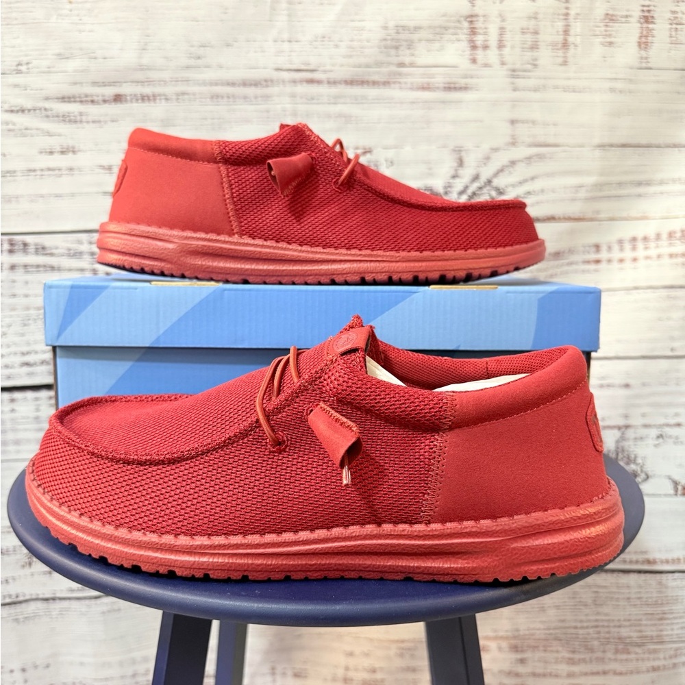 Hey Dude Red Loafers & Slip-Ons